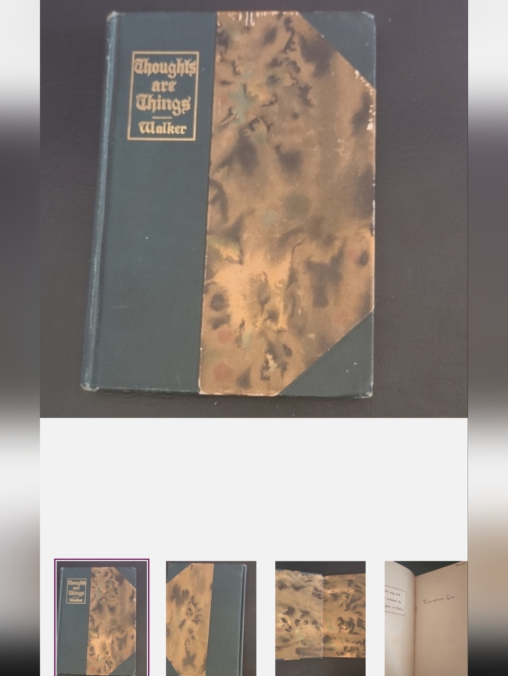 1909 THOUGHTS ARE THINGS Walker Hardcover Antiquarian Book